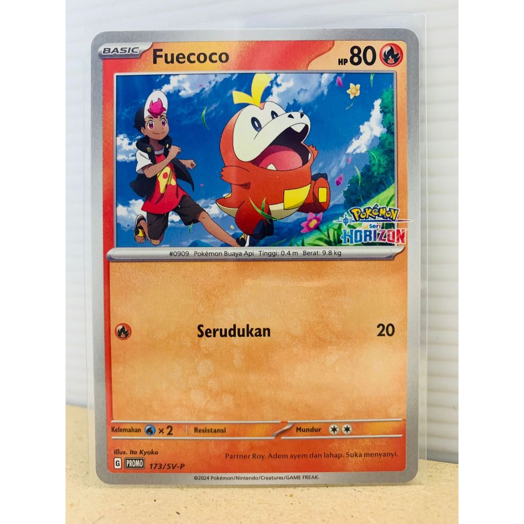 Fuecoco #173 Promo Pokemon Stamp Seri Horizon TCG Indonesia