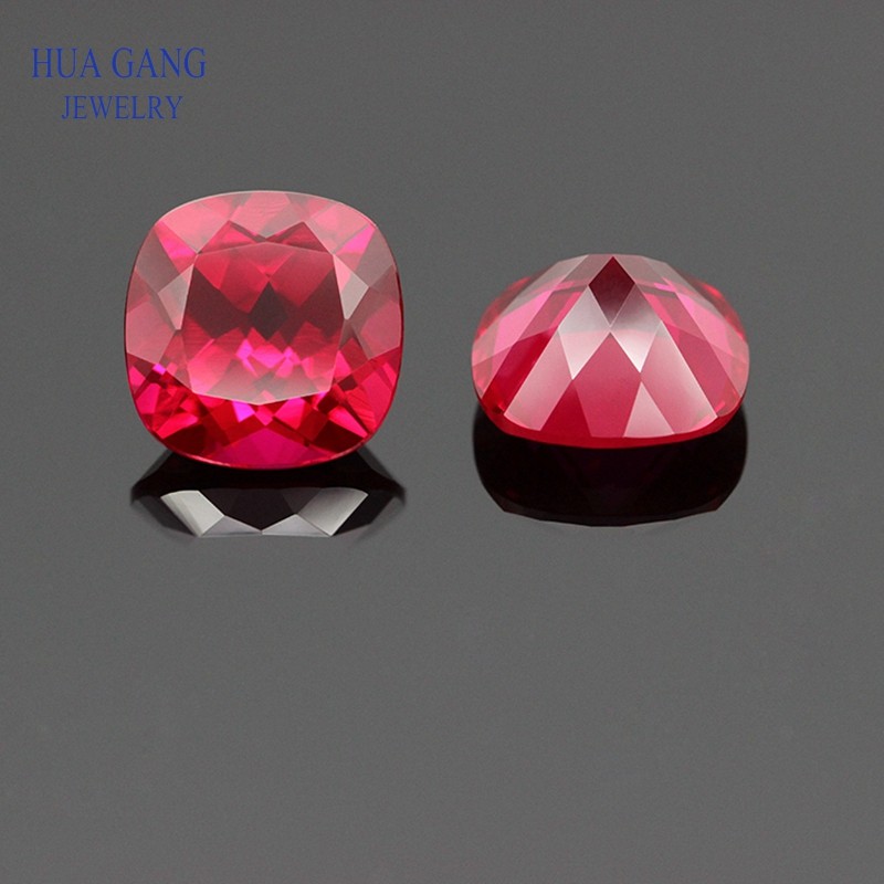 Synthetic Ruby Stone Round Squar Spherical Reuleaux triangl 5# Red Corundum Gems Stone For jewelry