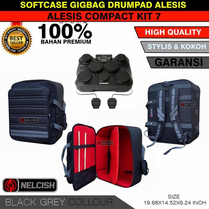 Gigbag Softcase Alesis Tas Gigbag Drum Elektrik Portabel dengan Ransel dan Sekat Alesis Compact Kit 