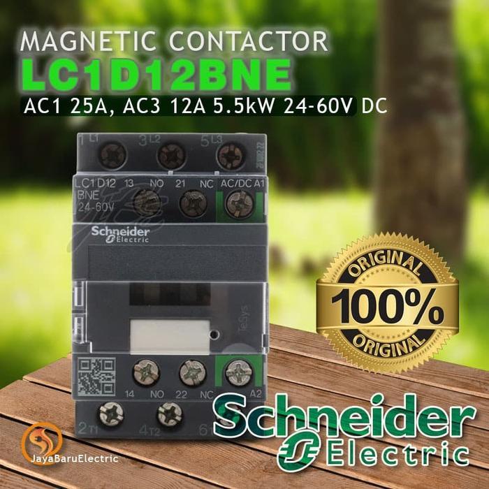 KONTAKTOR CONTACTOR SCHNEIDER LC1D12BNE LC1D12 24V-60V AC/DC