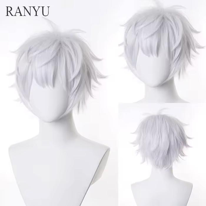 BERKUALITAS Wig Gojo Satoru Cosplay Jujutsu Kaisen Rambut Palsu Gojo Satoru Cosplay