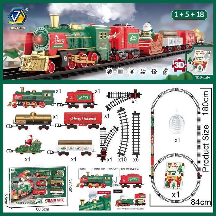 WANGAO MAINAN ANAK ANAK KERETA MAINAN KERETA API FULL SET LENGKAP KERETA API UAP MAINAN ANAK LAKI