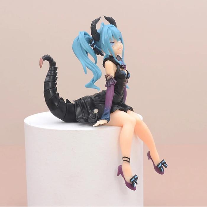 15CM CUTE MIKU DRAGON MAID ANIME ACTION FIGURE GIRL LITTLE DEVIL SITTING NOODLE STOPPER MODEL TOYS