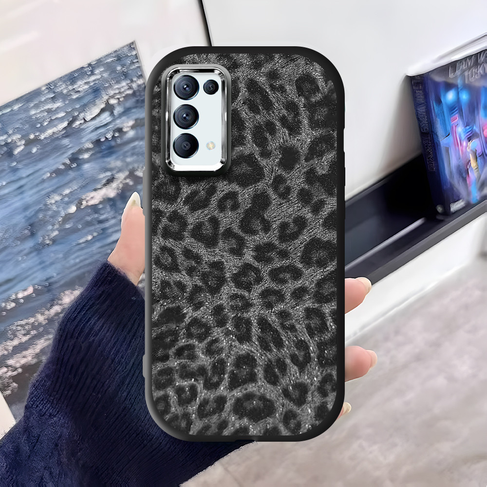 Casing Hp Untuk OPPO Reno 5 4G 5G Silikon Phone Case Softcase Kesing Sofcase Leopard Print 6176 PDD 