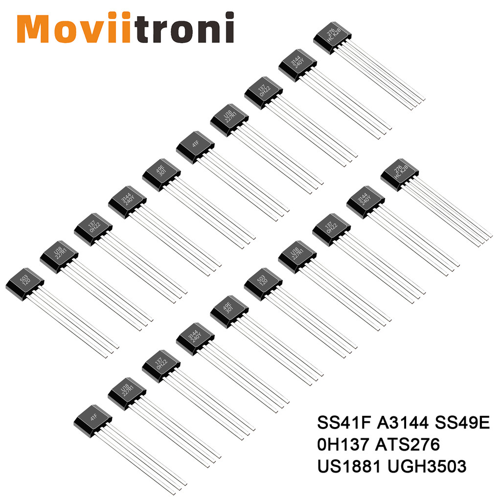 10pcs SS41F A3144 SS49E 0H137 ATS276 US1881 UGH3503 Hall Effect Sensor TO-92 Hall Element Sensor