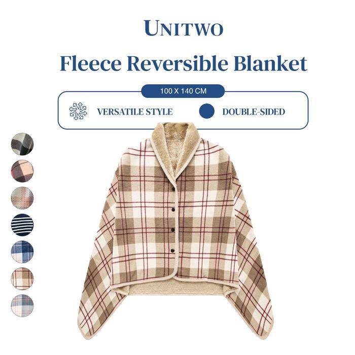 NEW UNITWO ID jamut [SPECIAL BLANKET JAKET] Jaket Outer Selimut Flace Reversible Blanket