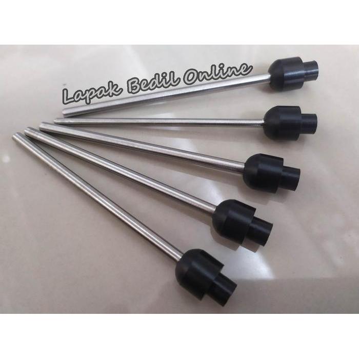 "New" Pentil Tabung Full Teflon 12mm Hitam Cembung AS 4mm
