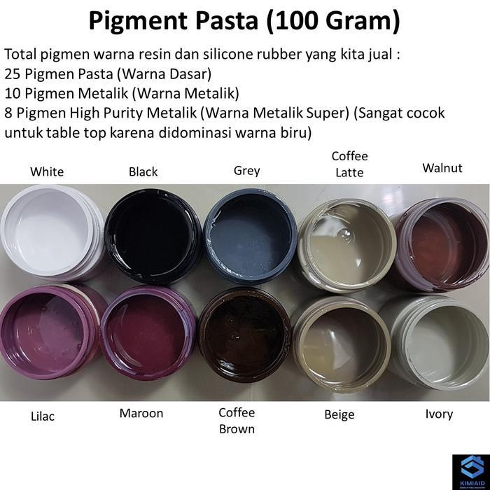 SALE  Kimbo Pigmen Resin 100 Gr Cat Epoxy Resin Bening Merah 27 Pilihan Warna Include Pigment Paste