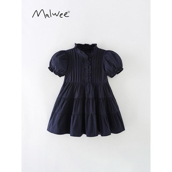 Malwee Navy Dress Dress Anak Perempuan Baju Anak Terusan Anak Perempuan