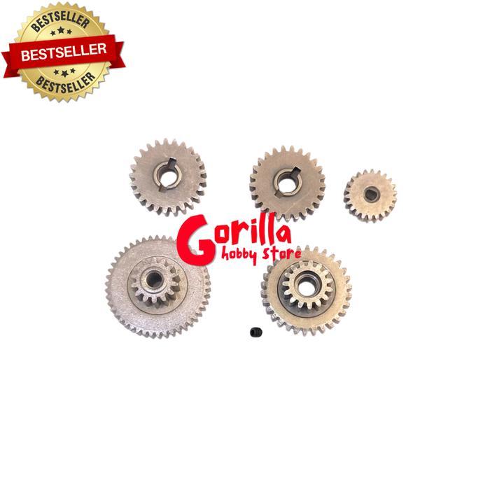 MJX H12Y H12Y + plus H12P gearbox gear set 5pcs besi baja part up grade gearbox gear / gir girbok