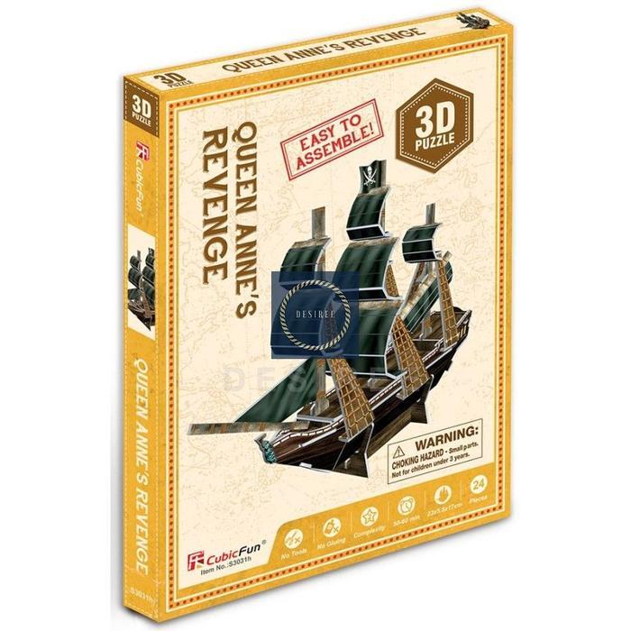 Cubicfun Mini 3D Puzzle - Queen Anne's Revenge