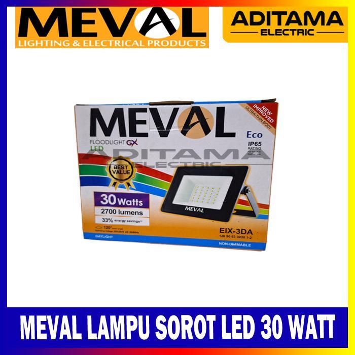 Meval Lampu Sorot Lampu Tembak Floodlight Led 30 Watt 30W Putih