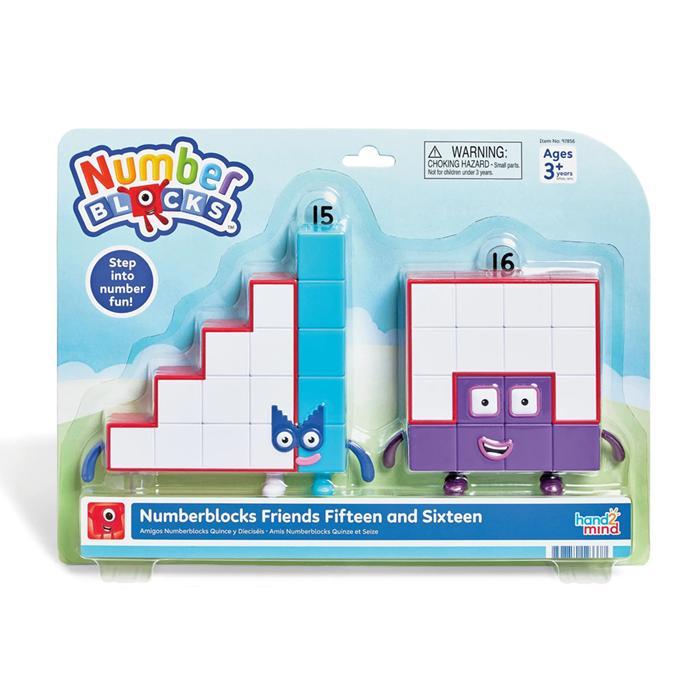 Numberblocks Friends Fifteen & Sixteen Figure Pack Mainan Edukasi Angka Anak Karakter Numberblocks