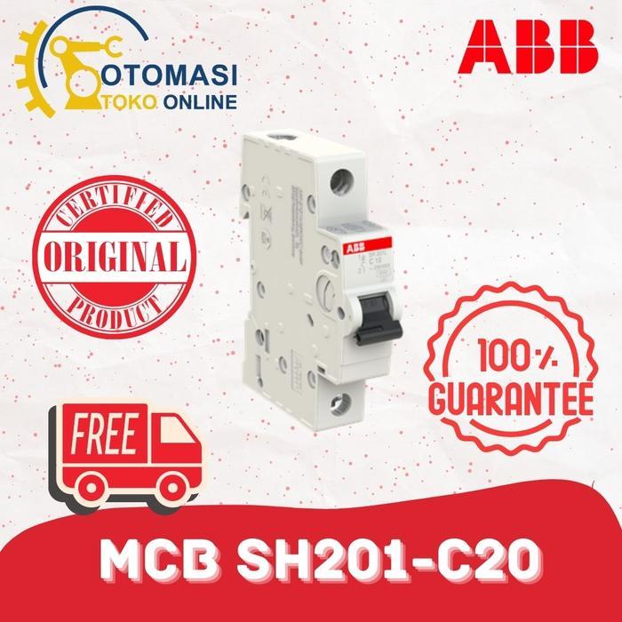 ZC960 ABB MCB SH201-C20 2CDS211001R0204 SH200-1P-C-20ampere up to 6 kA TERMURAH
