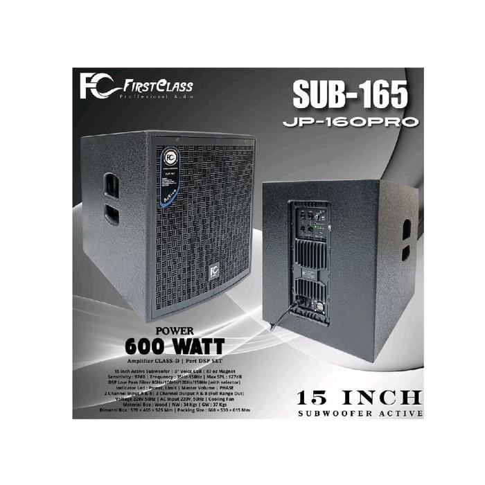 Professional Subwoofer Aktif 15 Inch Firstclass SUB 165| Speaker Subwoofer Aktif 600 Watt SUB 165