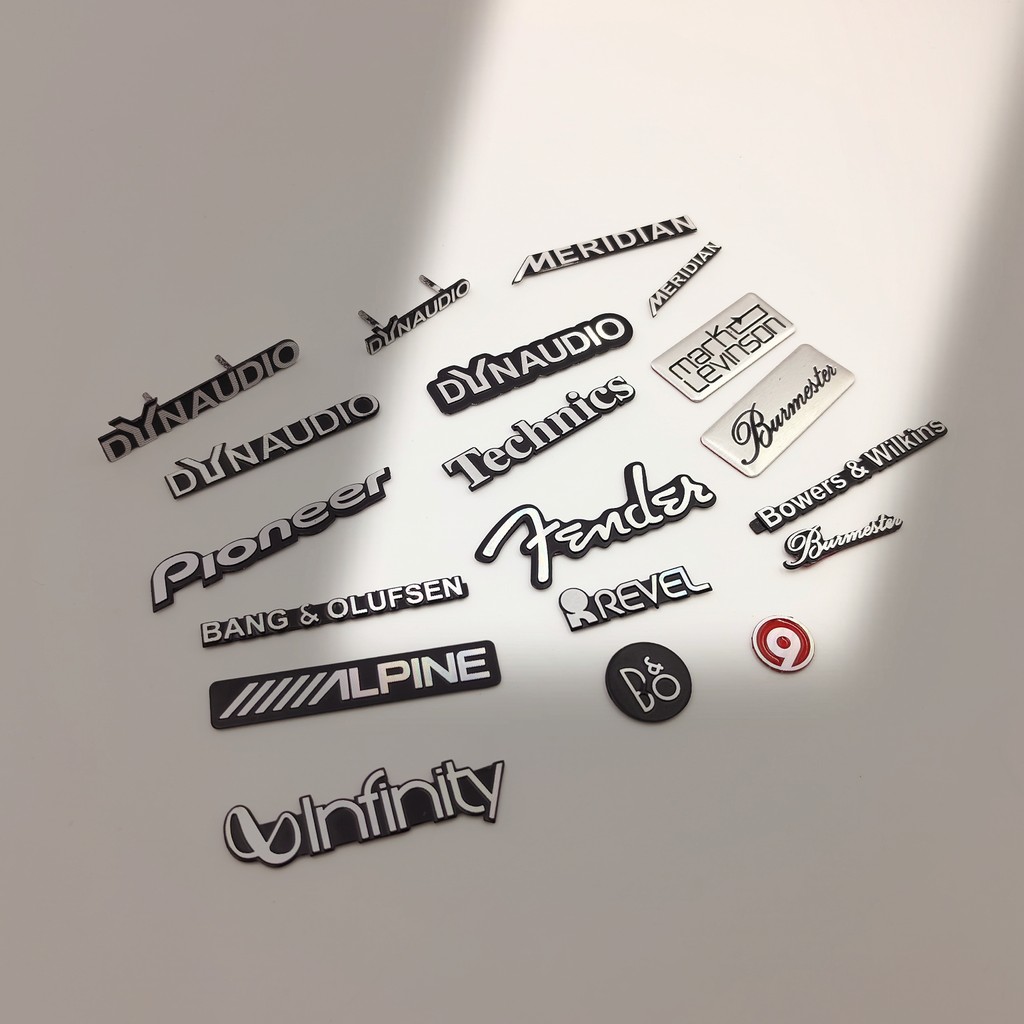 3D aluminum car audio sticker car Speaker audio Speaker Badge stereo Emblem sticker for various car