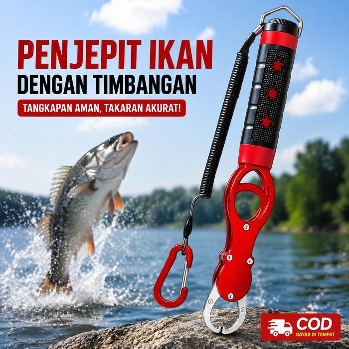 NEW Lip Grip Pemegang Ikan Timbangan Tang Pancing Lure Scissors Multifungsi Set Penjepit Kait Lepas