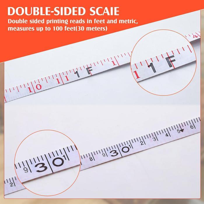 jld Meteran Gulung Tanam Tancap Measuring Tape Fiberglass 20M/30M/50M/100M