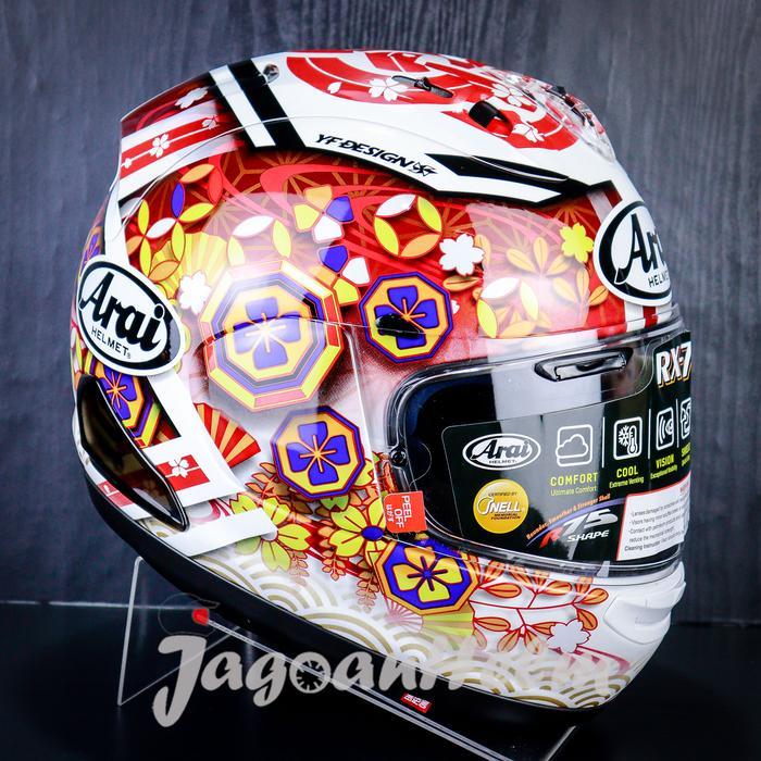 Arai Helm Rx-7X Nakagami Gp3 White Red Arai Fullface Helmet Motorcycle