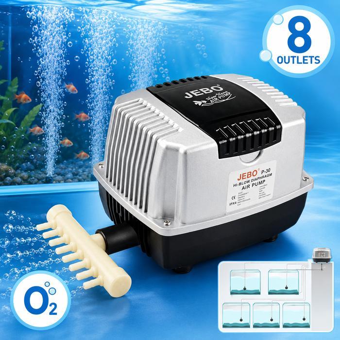 Promo [Cod]Jebo P30 Pompa Udara Aerator Air Pump Aquarium Kolam Ikan Koi Airpump Hidram Minyak