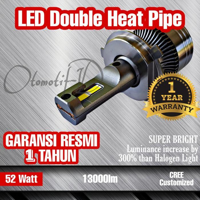 Lampu Mobil Led DHP 52W H4 Double Heat Pipe 52 Watt Super Premium