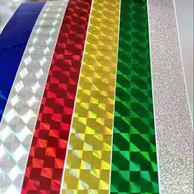 READY stiker hologram sisik ikan
