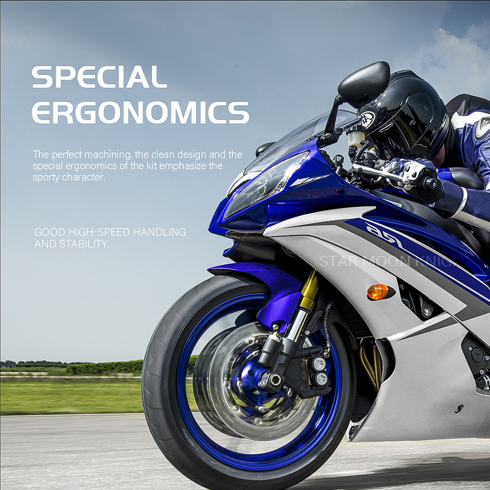 FOR YAMAHA YZF-R1 YZF-R7 YZF-R6 YZF-R3 YZF-R25 YZF R1 R7 R6 R3 R25 HANDLEBAR RACING ADJUSTABLE CLIP