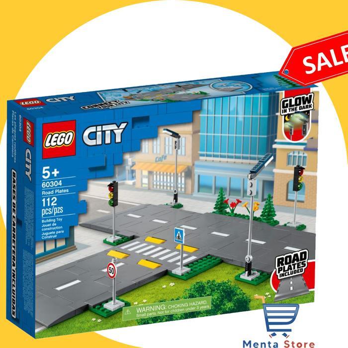 LEGO City 60304 Road Plates Glow in The Dark Street Lights Road Signs