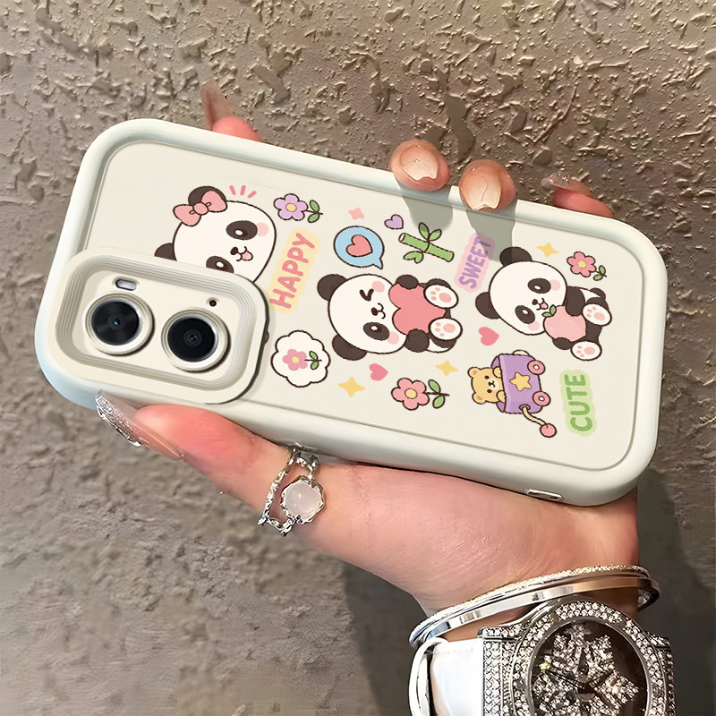 Casing Hp OPPO A36 OPPO A76 OPPO A96 Case Panda Buah & Bunga Imut Banget Kasing Promo Cesing Kesing 