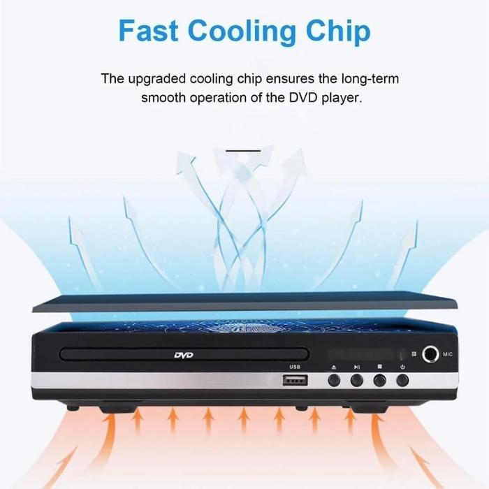 Keletool Dvd Player Mini 1080P Pemutar Vcd Cd Usb Media Player Dukungan Digital Karaoke Multimedia