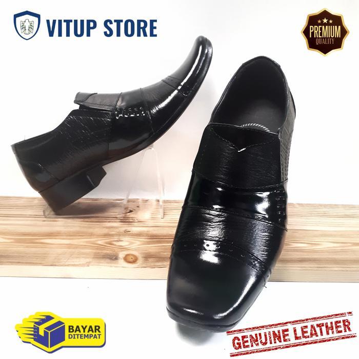 READY Sepatu Formal Pria Lancip Kulit Asli Sepatu Pantofel Pria TGR Pantofel Hitam Kulit Sepatu