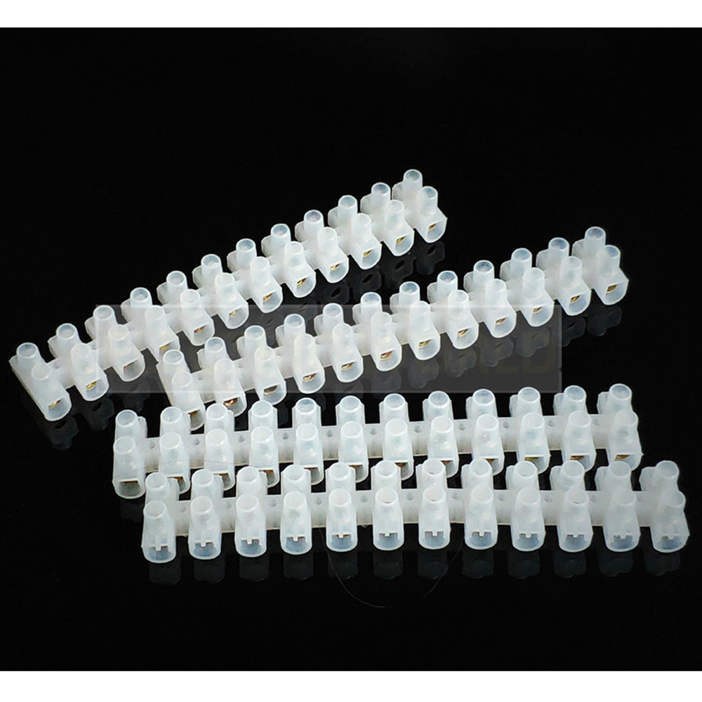 Plastic terminal block Wire connector 5A 10A Dual Row 12 Positions Screw terminal block cable