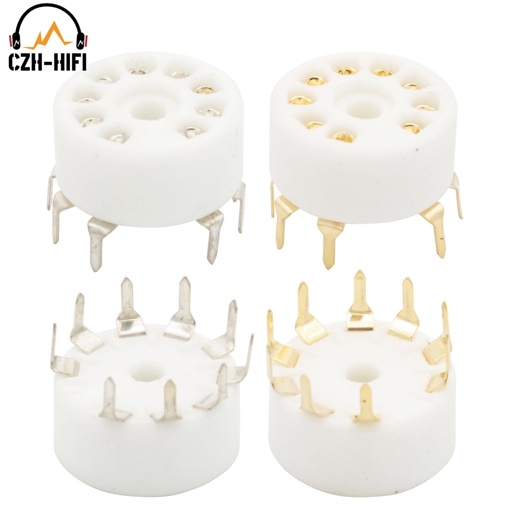 9Pin B9A Tube Socket PCB Mount B9A Ceramic Valve Socket For 12AX7 12AU7 ECC82 5670 E88CC ECC83