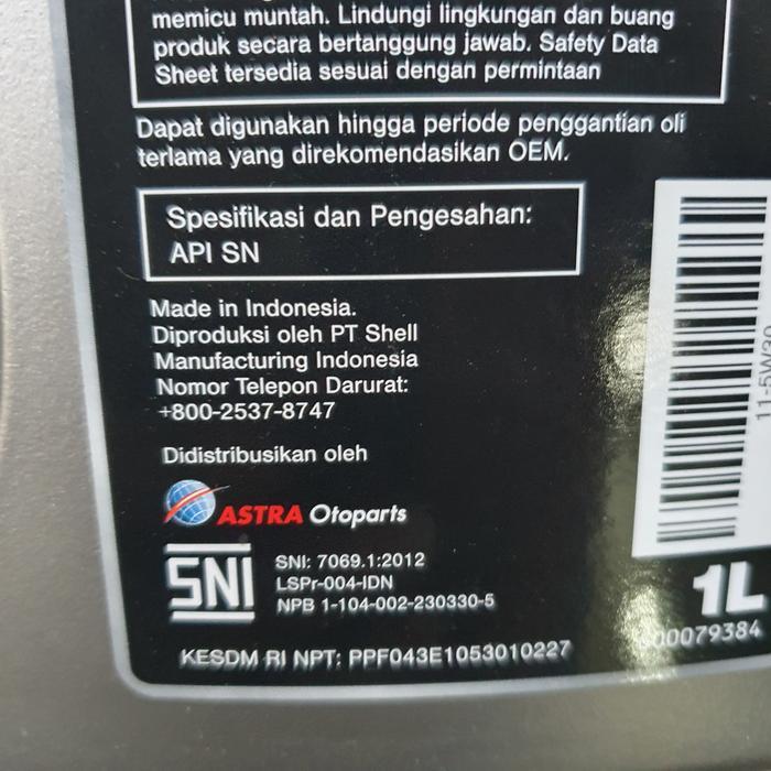 Promo Oli Oil Aspira Astra 0W 20 0W20 0W-20 Diproduksi Shell Oli Mesin Mobil 1 Liter
