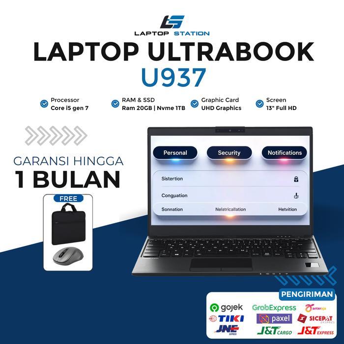 Laptop Ultrabook Fujitsu U937 U938 U939 U9310 2in 1 Core i5 | Best Performance | Support Editing Vid