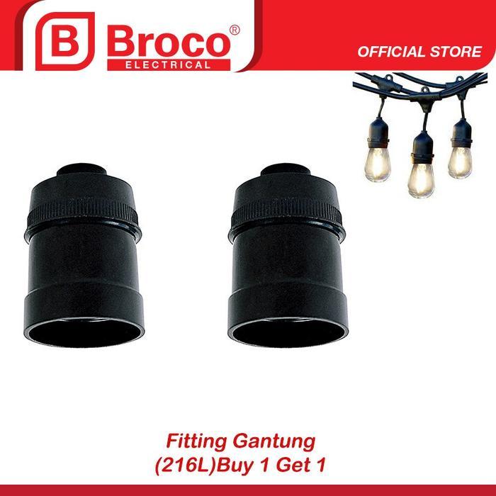 ykP FITTING GANTUNG HITAM 216L E27 - BROCO
