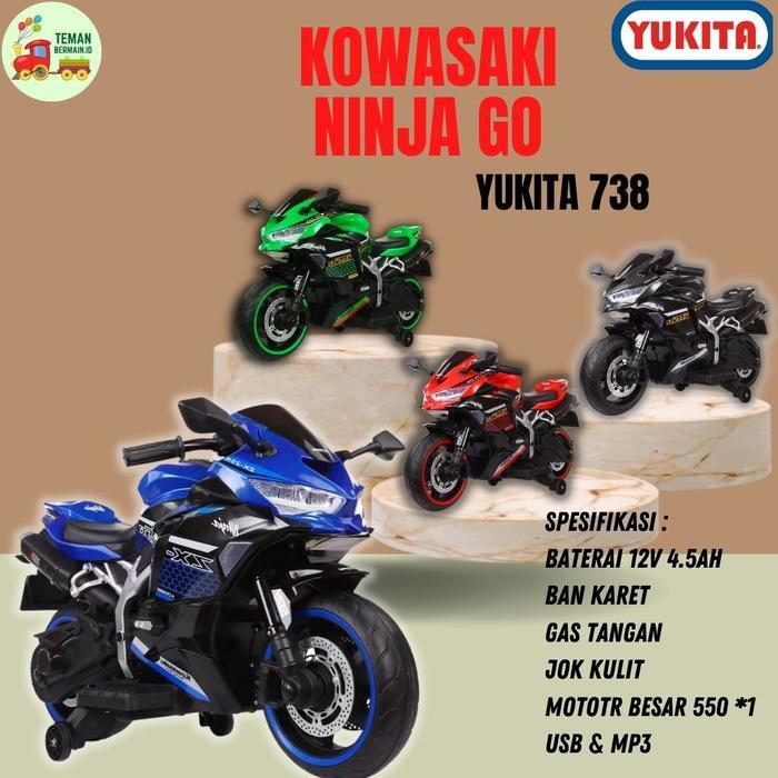 Mainan Anak MOTOR AKI Kowasaki Ninja GO - YUKITA 738- Motoran Aki Anak