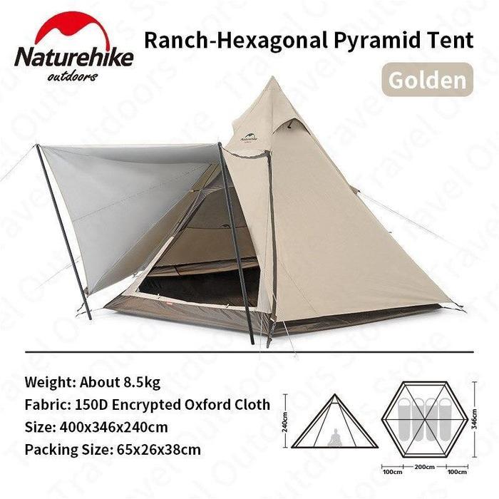 TENDA CAMPING / GLAMPING PIRAMID NATUREHIKE NH20ZP013