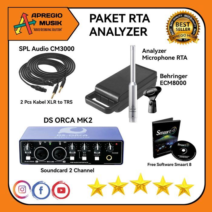 Paket Smaart analyzer RTA Murah DS orca MK2 ECM8000 Lengkap - free smaart by WA