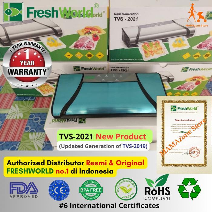 Breadshiiip- Freshworld Vacuum Sealer Tvs2021 / Tvs 2021 / Tvs-2021, Moist/Dry Food, Model Generasi