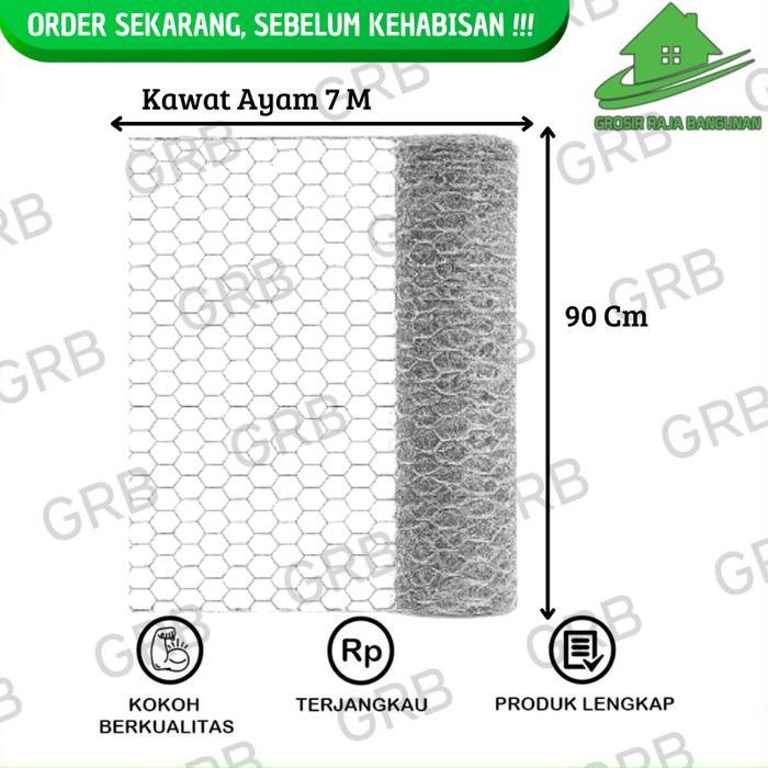 Kawat Ayam 7 Meter Kawat Hexagonal Kandang Ayam Galvanis Peroll KAWAT ayam WIRE MESH Anti Karat