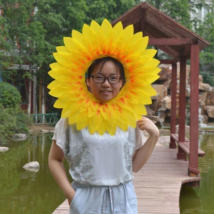 Bando Bunga Matahari 46/58cm Kostum Bunga Matahari Bando Matahari Aksesoris Sunflower Bando Kostum