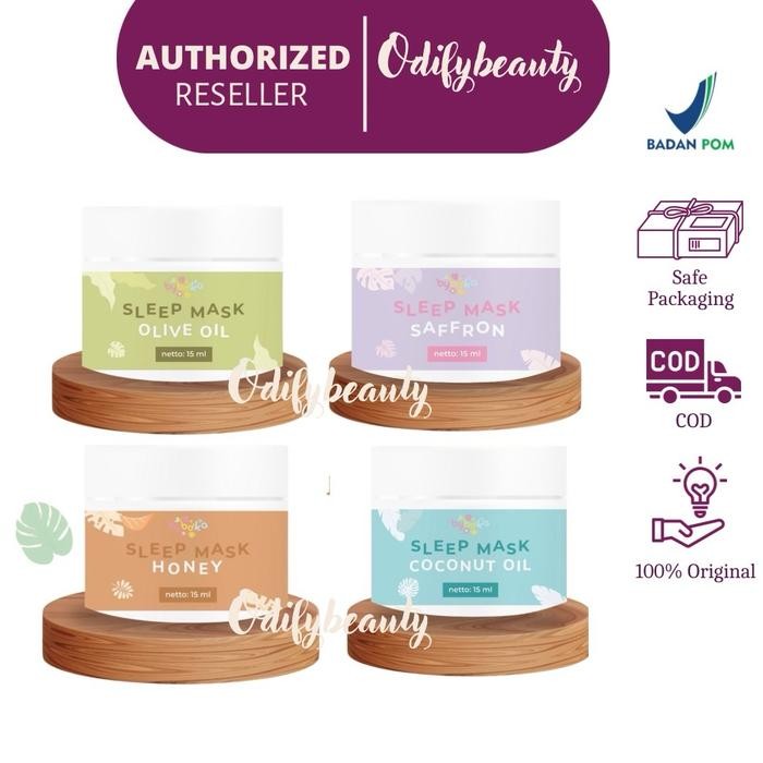 KJ Sleeping Mask bybdka 15gr Sleeping Mask Honey Coconut Saffron Olive