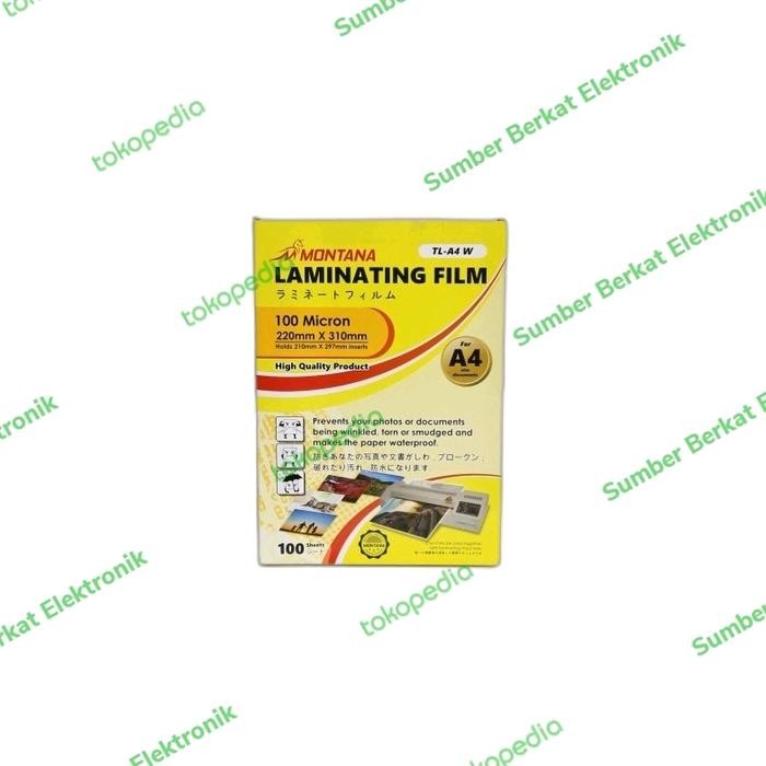 Laminating Film Montana A4 Plastik Laminating A4 Montana 100 Mic