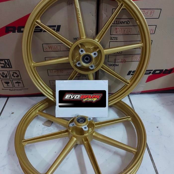 Velg Vrossi Zigen Swan Satria 2tak Lumba Double Disc Black White Gold