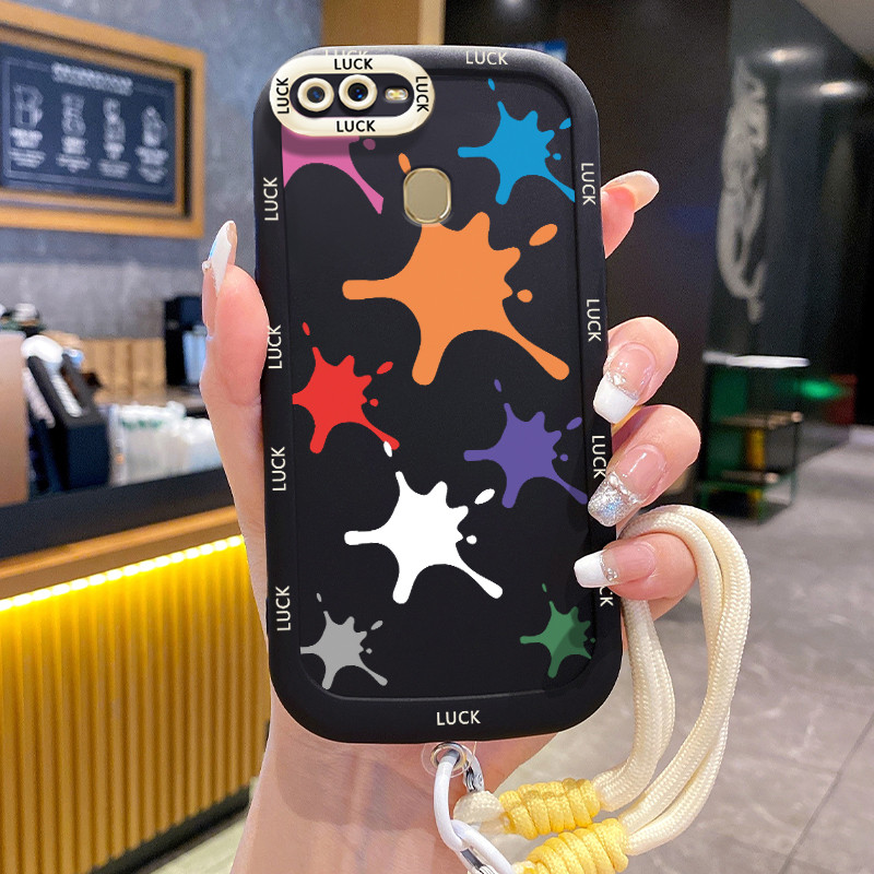 Casing Hp untuk OPPO A7 A5s A12 A12s A11K Case Casing HP Softcase silikon hitam yang dipersonalisasi