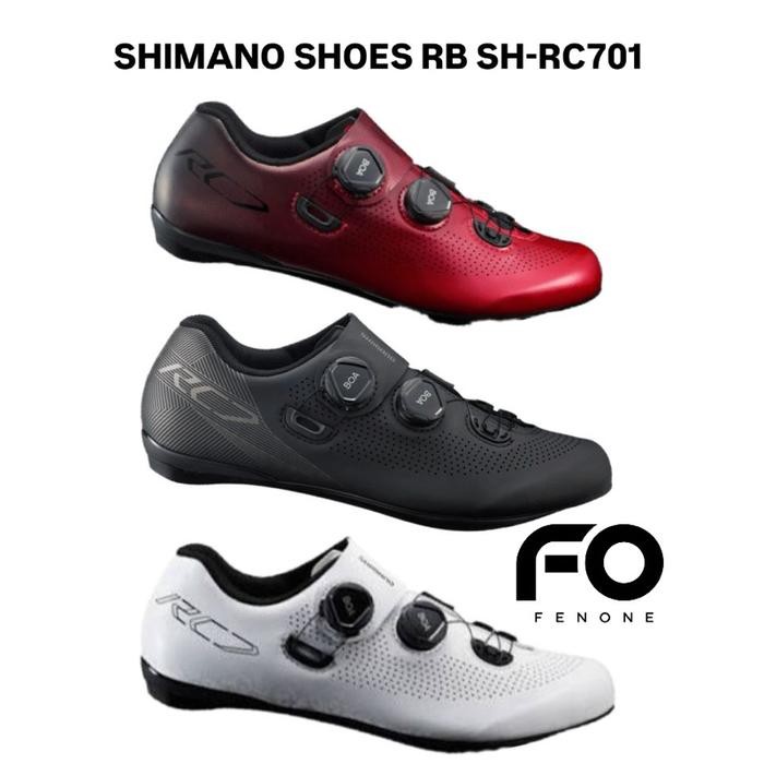 Shimano Shoes Rc-701 White Black 44 / Sepatu Shimano Cleat Rb Roadbike Rc701 Rc7
