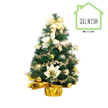 Noelle Pohon Natal Meja 40cm - Gold