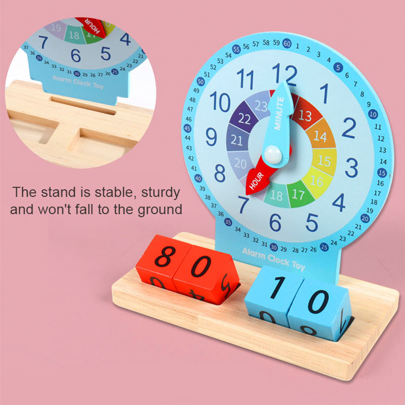 Children Montessori Clock Educational Toys Hour Minute Second Cognition Clock Model Teaching Aid