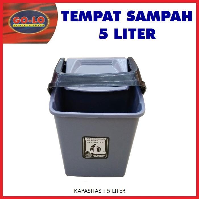 Tempat Sampah 5 Liter/tempat sampah buka tutup